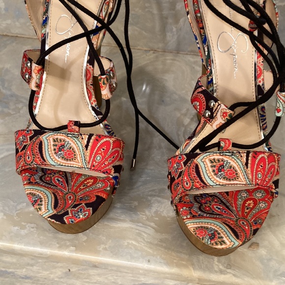 New Jessica Simpson Doreena Platform Sandals - Picture 3 of 7